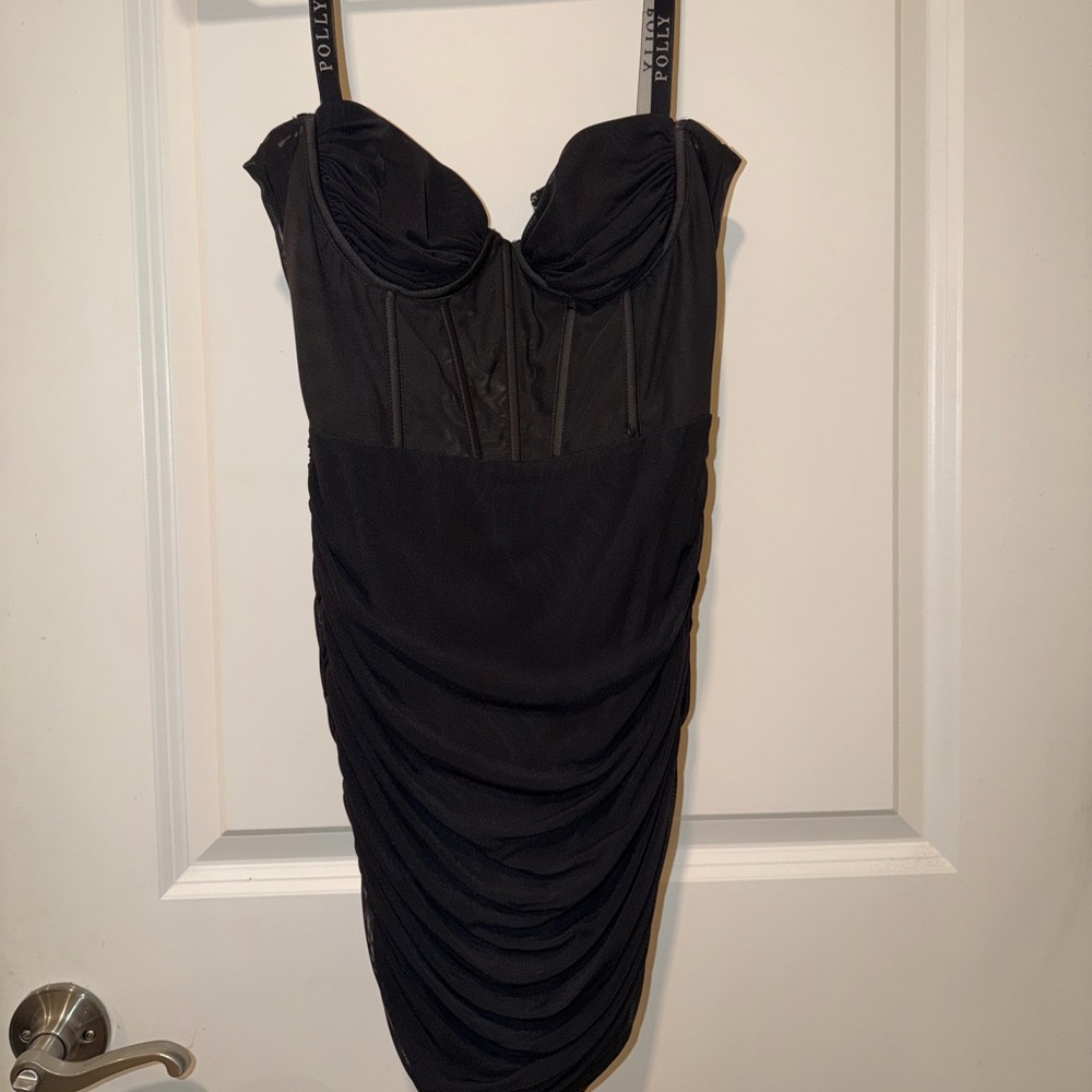 Oh Polly Black Corset Mini Dress - Picture 2 of 7